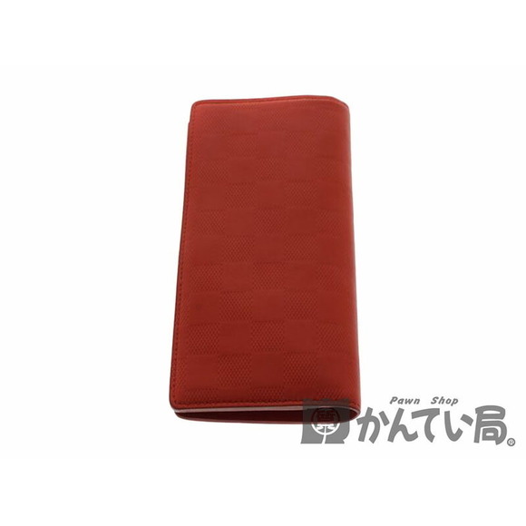 Louis Vuitton Long Red Wallet Infini Vermilion Portefeuille Magma Brazza - Picture 1 of 4